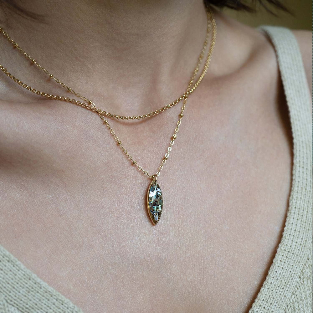 Oval Abalone Shell Necklace - Kate Koel
