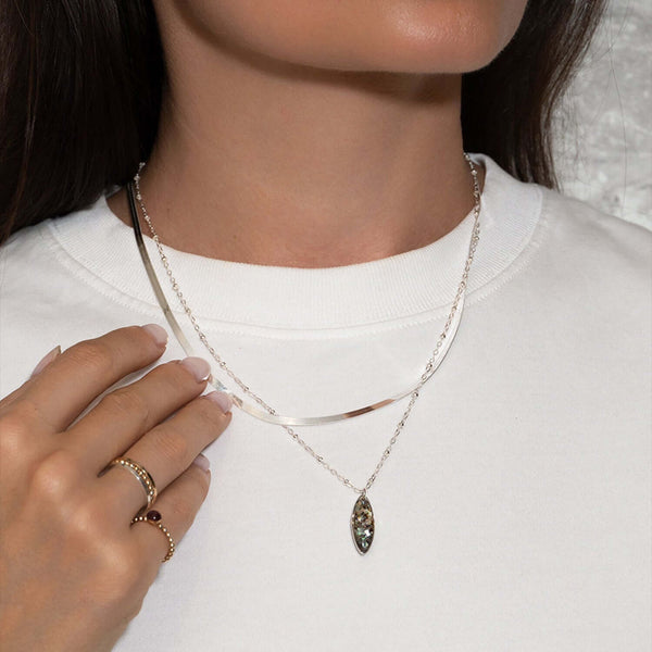 Oval Abalone Shell Necklace - Kate Koel