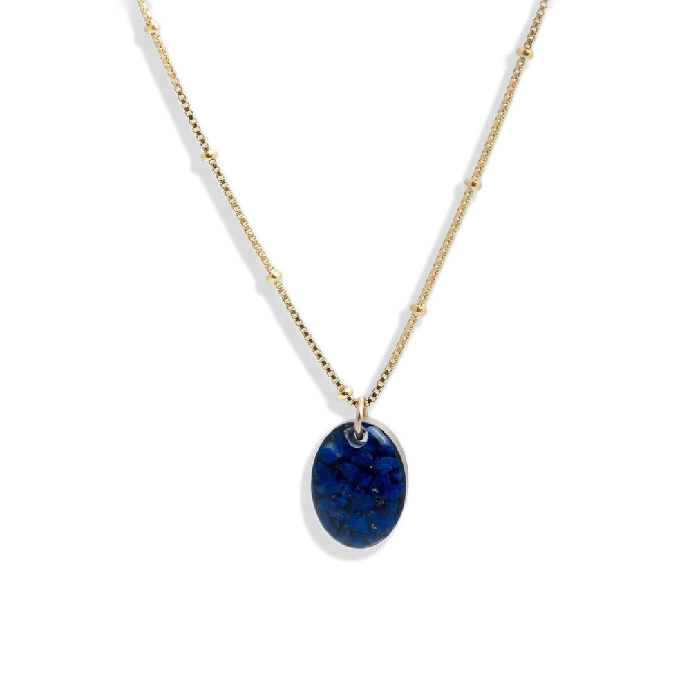 Oval Lapis Necklace - Kate Koel