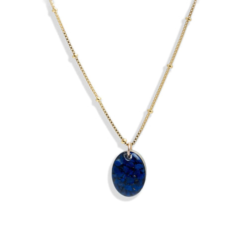 Oval Lapis Necklace - Kate Koel