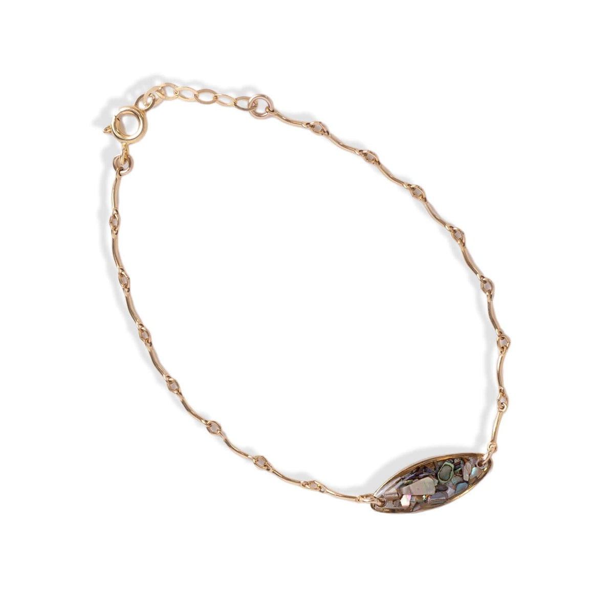 Abalone Shell Oval River Chain bracelet