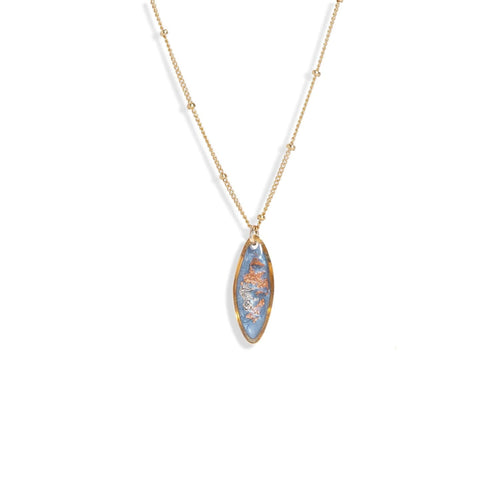 Oval Shimmer Foils Necklace - Kate Koel