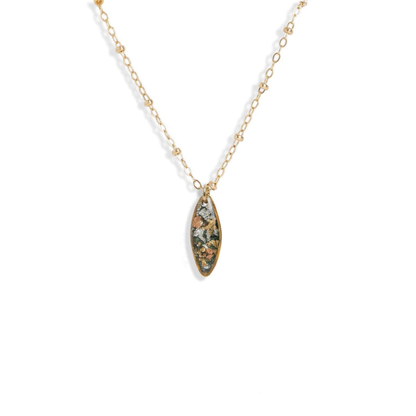 Oval Shimmer Foils Necklace - Kate Koel