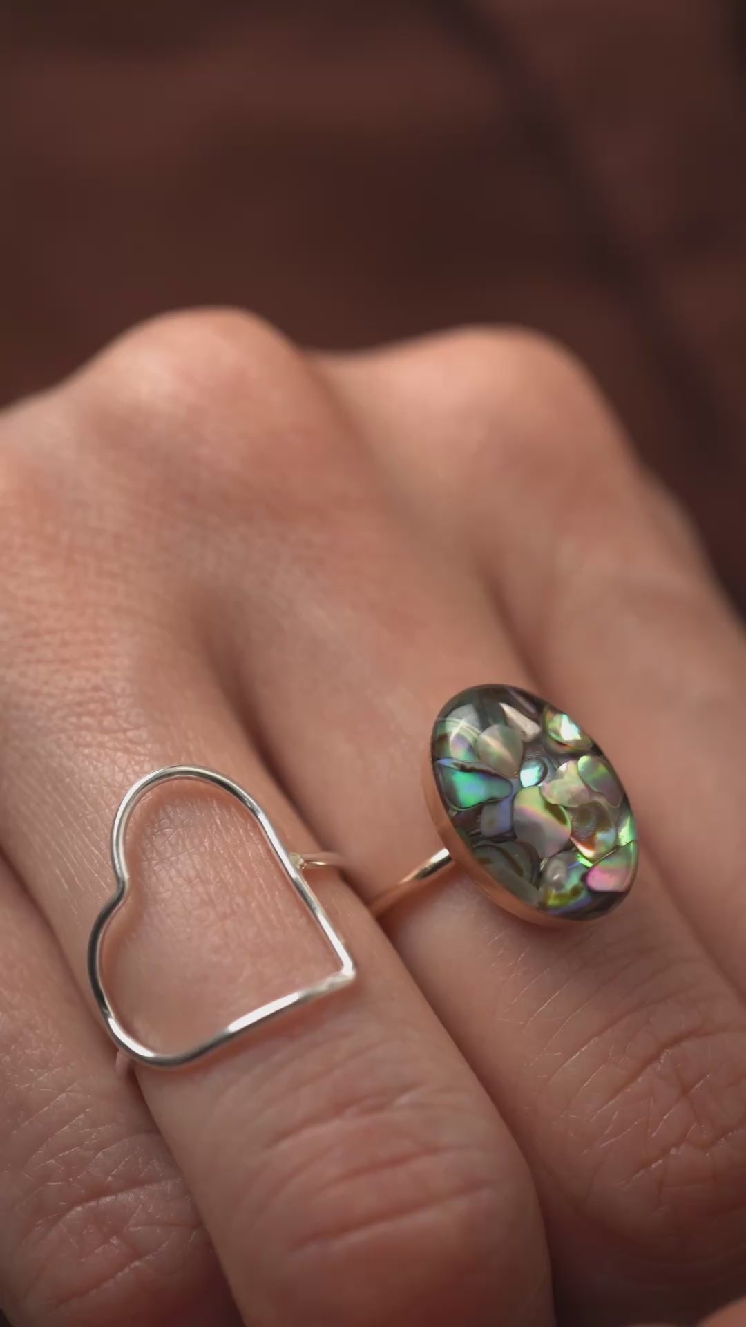 abalone shell ring