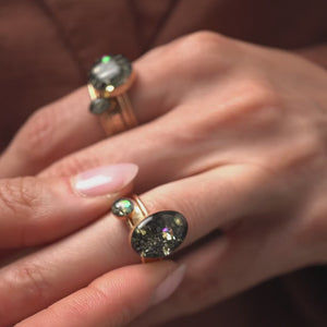 Statement Oval Galaxy Ring