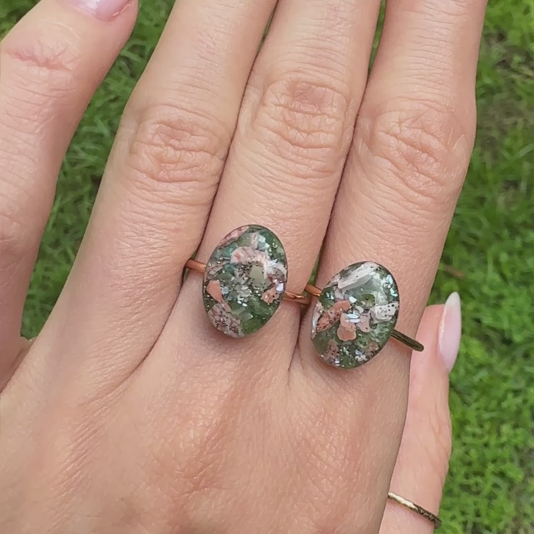 Statement Gemstone Oval ring