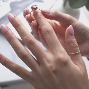 Statement Oval Garnet Ring