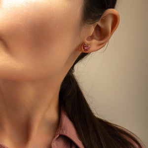 Rose Pink Stud Earrings - Kate Koel