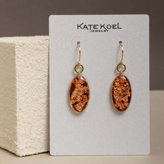Rouge Oval Earrings - Kate Koel