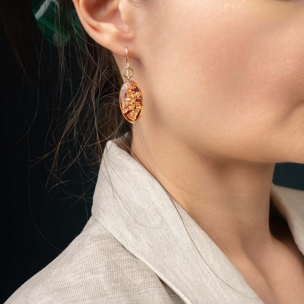 Rouge Oval Earrings - Kate Koel