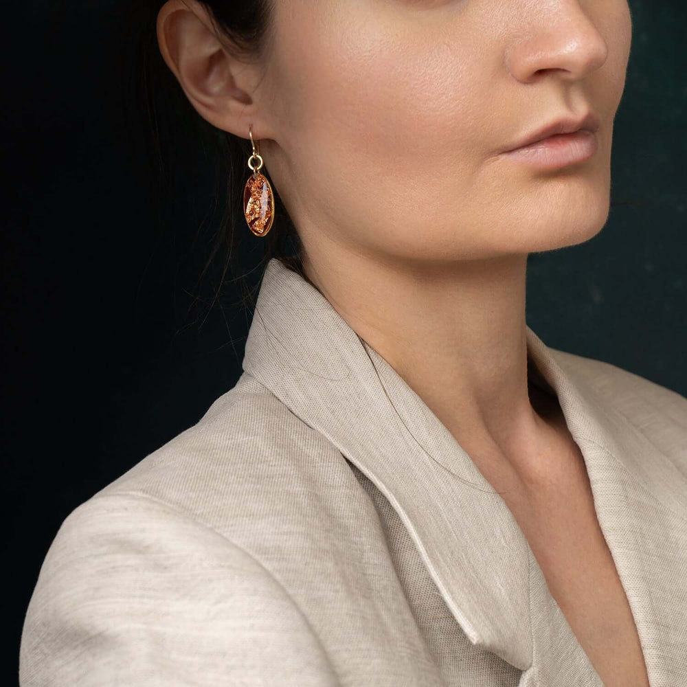 Rouge Oval Earrings - Kate Koel