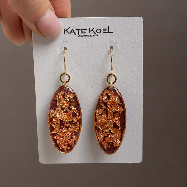 Rouge Oval Statement Earrings - Kate Koel