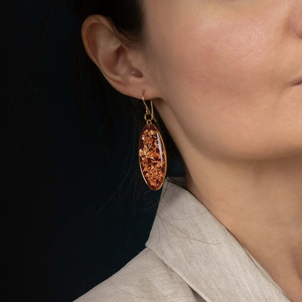 Rouge Oval Statement Earrings - Kate Koel