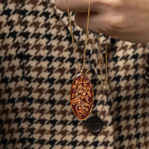 Rouge Statement Oval Pendant Necklace - Kate Koel