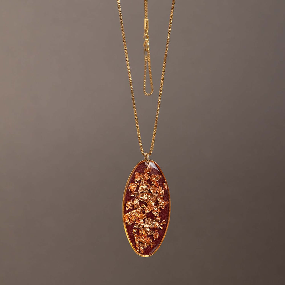 Rouge Statement Oval Pendant Necklace - Kate Koel
