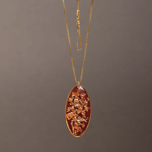 Rouge Statement Oval Pendant Necklace - Kate Koel