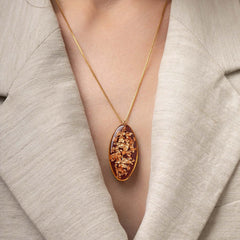 Rouge Statement Oval Pendant Necklace - Kate Koel