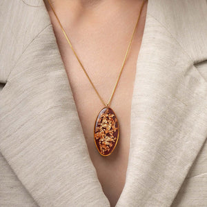 Rouge Statement Oval Pendant Necklace - Kate Koel