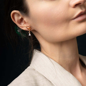 Rouge Triangle Dangle Earrings - Kate Koel