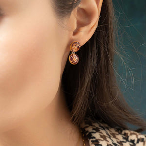 Rouge Two - Circle Stud Earrings - Kate Koel