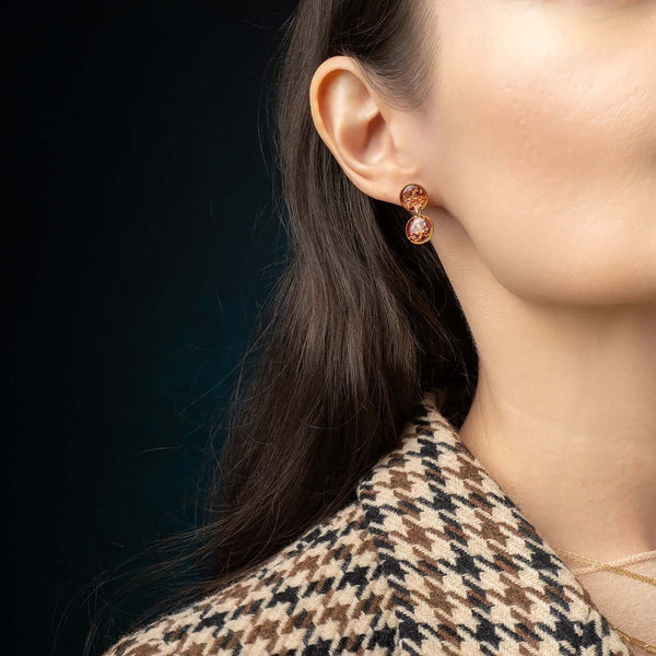 Rouge Two - Circle Stud Earrings - Kate Koel