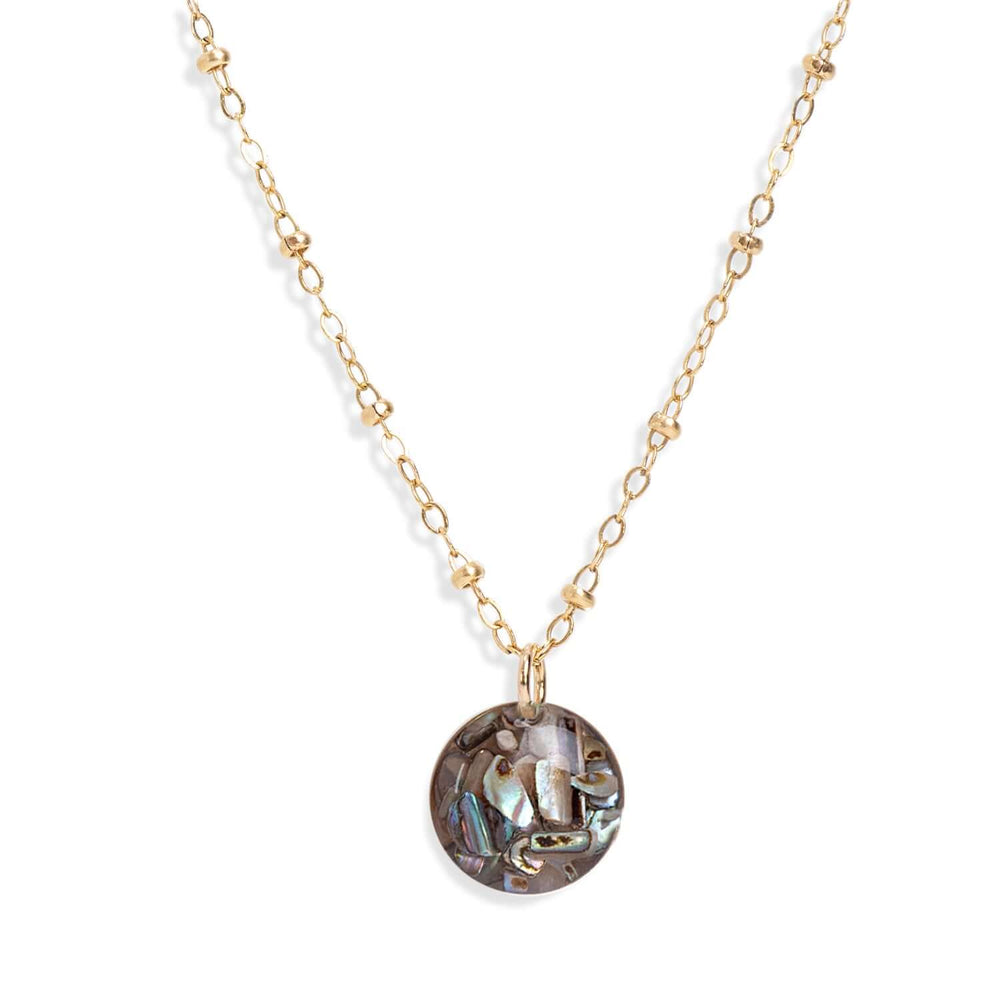 Round Abalone Shell Necklace - Kate Koel