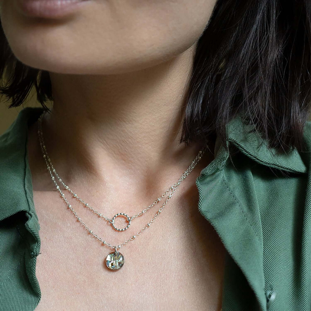 Round Abalone Shell Necklace - Kate Koel