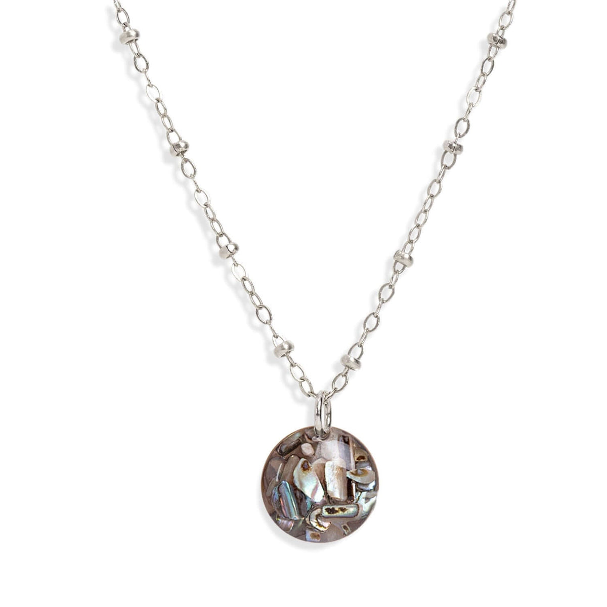 Round Abalone Shell Necklace