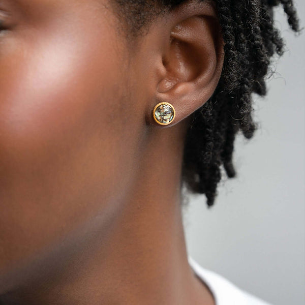 Round Abalone Studs - Kate Koel