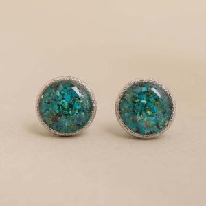 Round Flower Earrings in Silver - Kate Koel