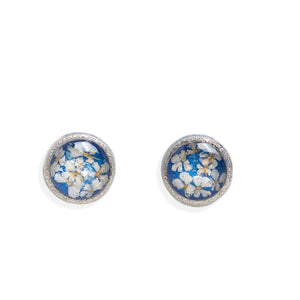 Round Flower Earrings in Silver - Kate Koel