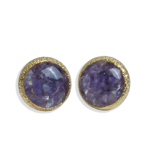 Round Gemstone Studs - Kate Koel
