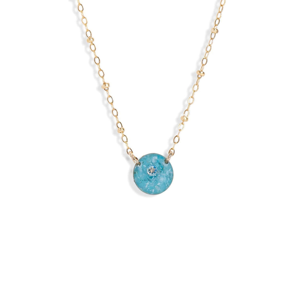 Round Ocean Blue Necklace - Kate Koel