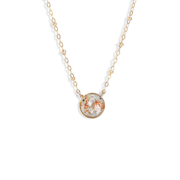 Round Shimmer Foil Necklace - Kate Koel