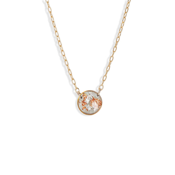 Round Shimmer Foil Necklace - Kate Koel