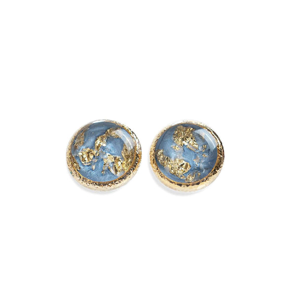 Round Shimmer Foils Stud Earrings - Kate Koel