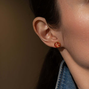 Round Shimmer Foils Stud Earrings - Kate Koel
