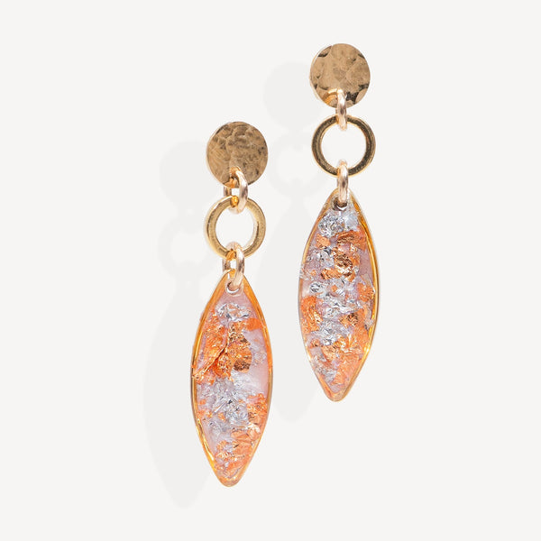 Sakura Oval Dangle Earrings