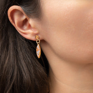 Sakura Oval Dangle Earrings