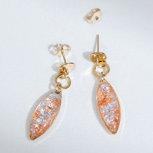 Sakura Oval Dangle Earrings
