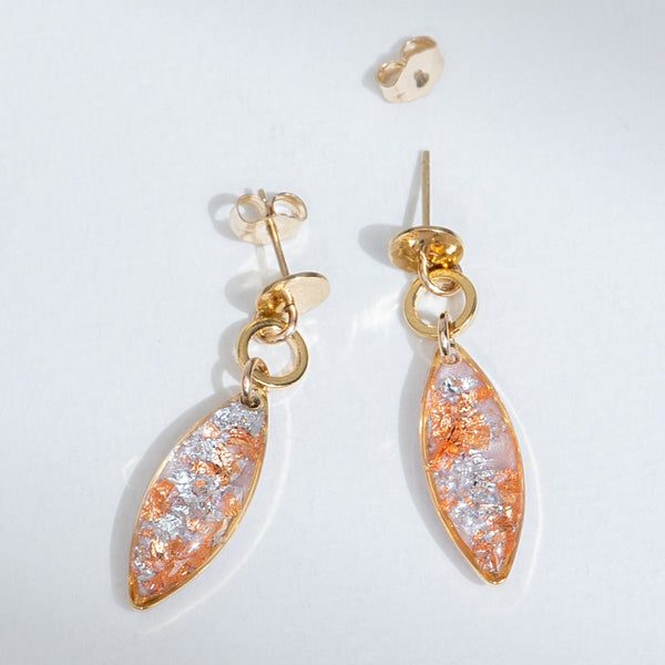 Sakura Oval Dangle Earrings