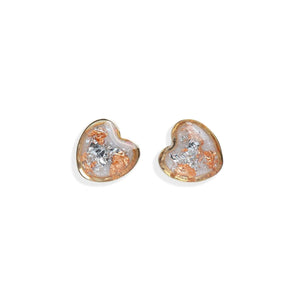 Sakura Small Heart Stud Earrings - Kate Koel