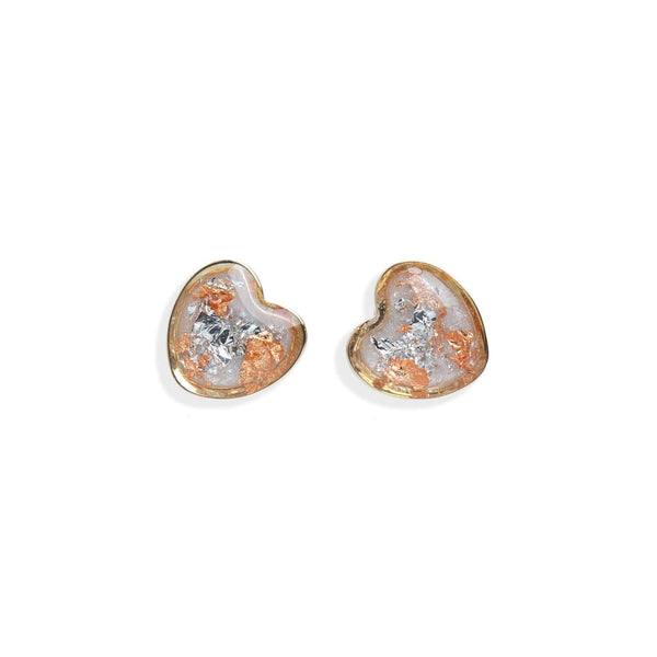 Sakura Small Heart Stud Earrings - Kate Koel