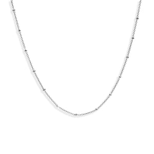 Silver Bead Gold Chain Necklace - Kate Koel