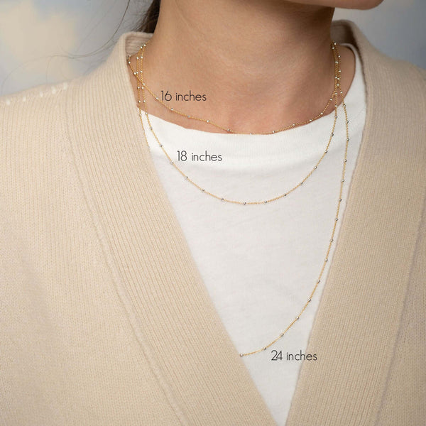 Silver Bead Gold Chain Necklace - Kate Koel