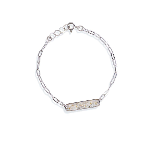 Silver Flower Bar Bracelet - Kate Koel