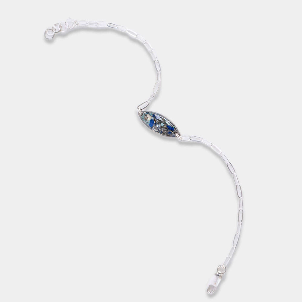 Silver Ocean Mix Oval Bracelet - Kate Koel