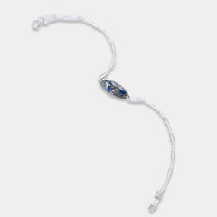 Silver Ocean Mix Oval Bracelet - Kate Koel