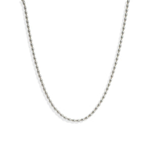 Silver Oval Bead Necklace - Kate Koel