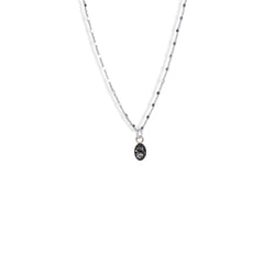 Silver Tiny Oval Galaxy Necklace - Kate Koel
